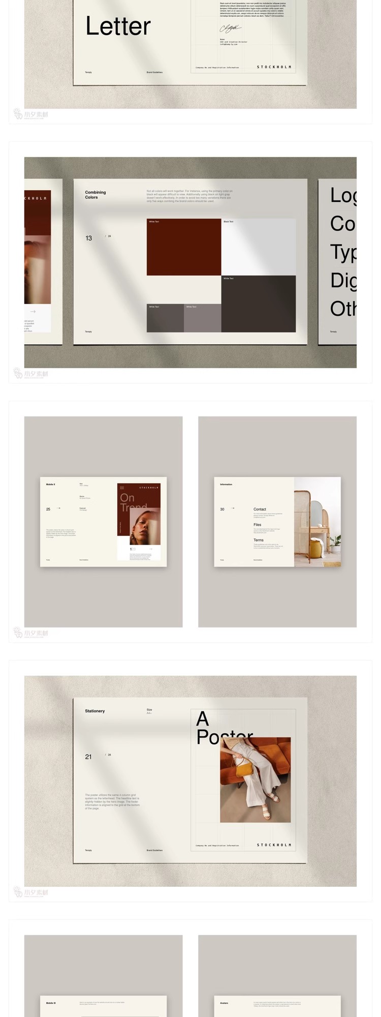 图片[5]-简约轻奢高端品牌产品VI标识手册画册版面排版设计模板PSD/ID素材-大怪兽分享