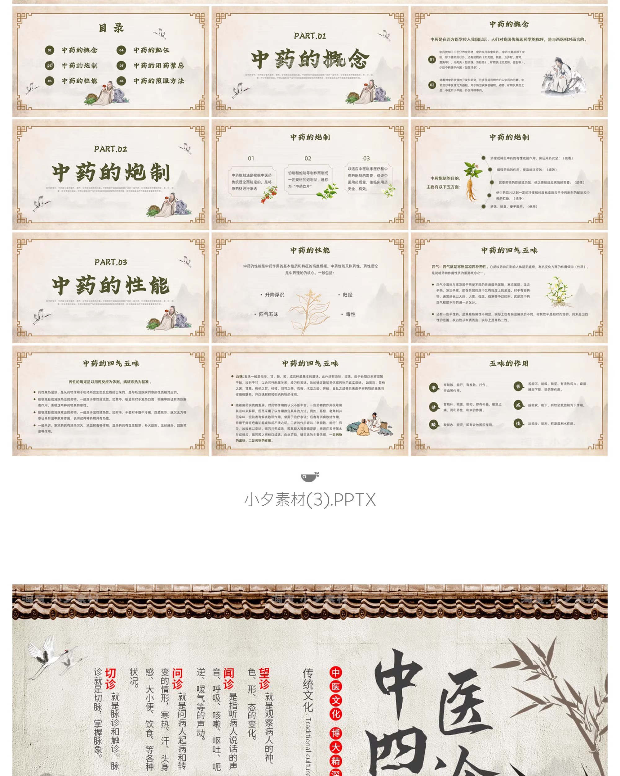 图片[5]-中国传统文化中医药草药养生培训知识文化宣传讲座说课件PPT模板-大怪兽分享