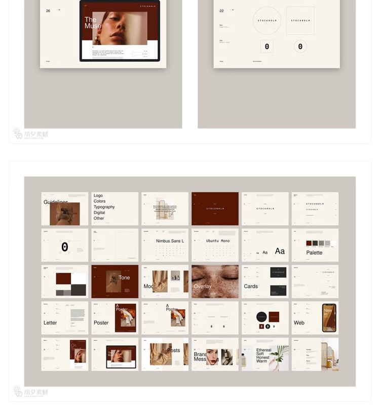 图片[6]-简约轻奢高端品牌产品VI标识手册画册版面排版设计模板PSD/ID素材-大怪兽分享