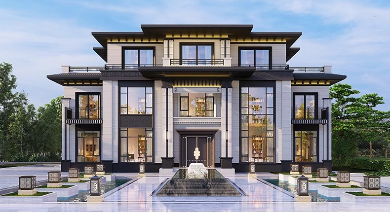 图片[93]-新自建房别墅房屋设计二层三层半小户型效果建筑农村CAD施工图纸-大怪兽分享