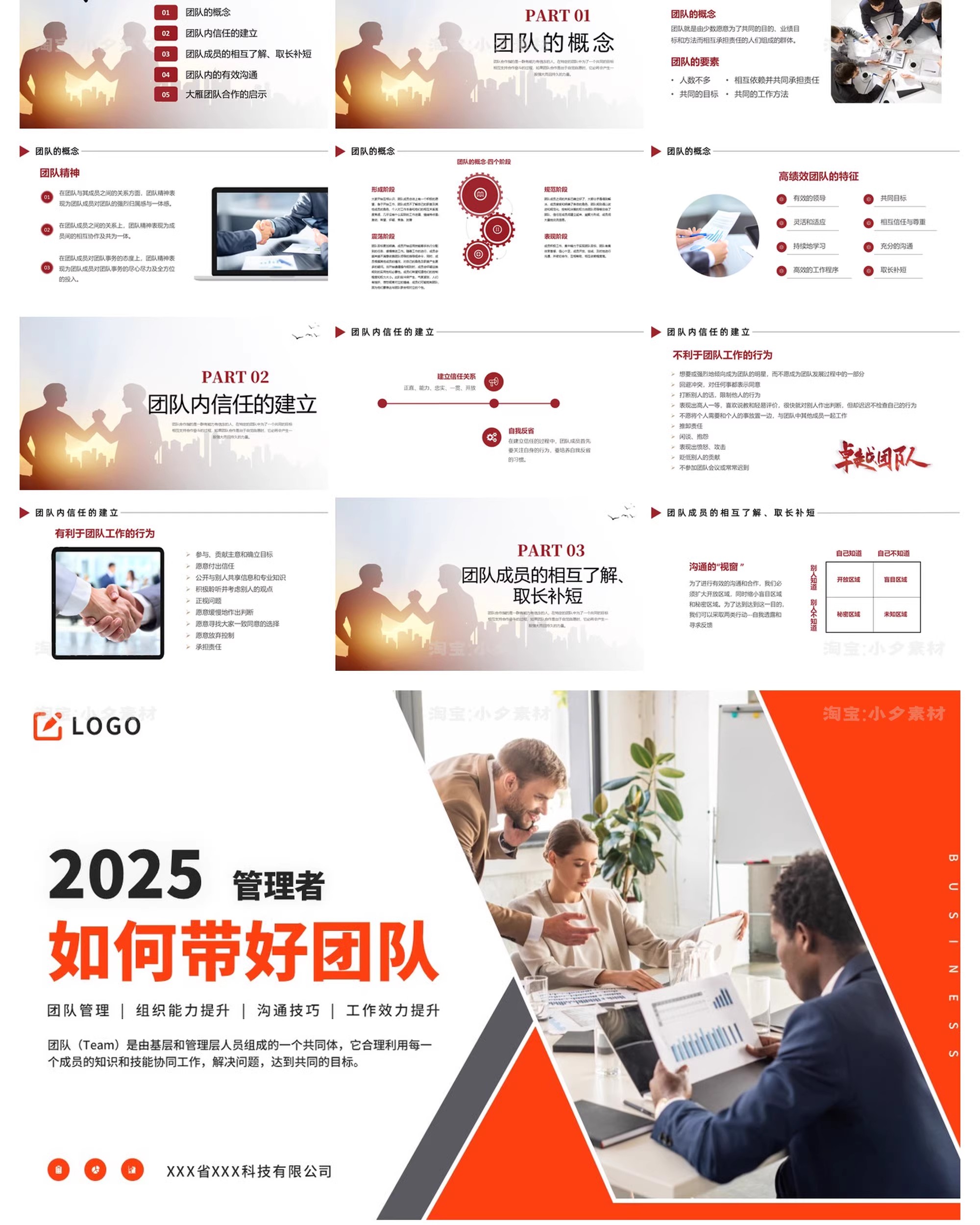 图片[11]-企业公司团队合作团队建设管理工作领导力培训经验分享课PPT模板-大怪兽分享