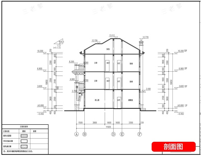 图片[119]-新自建房别墅房屋设计二层三层半小户型效果建筑农村CAD施工图纸-大怪兽分享