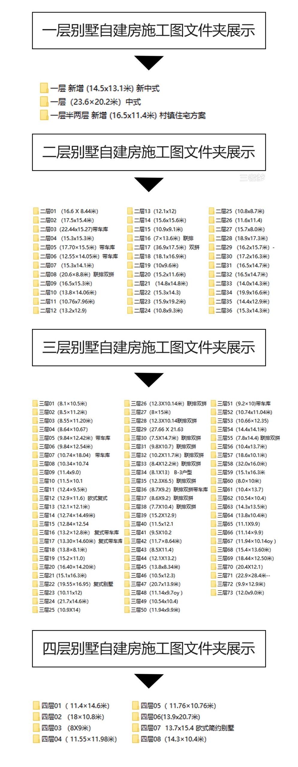 图片[12]-新自建房别墅房屋设计二层三层半小户型效果建筑农村CAD施工图纸-大怪兽分享