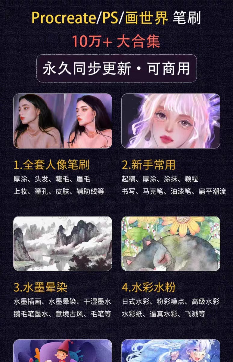图片[10]-Procreate教程笔刷iPad插画绘画零基础教学色卡字体纸张漫画素材-大怪兽分享