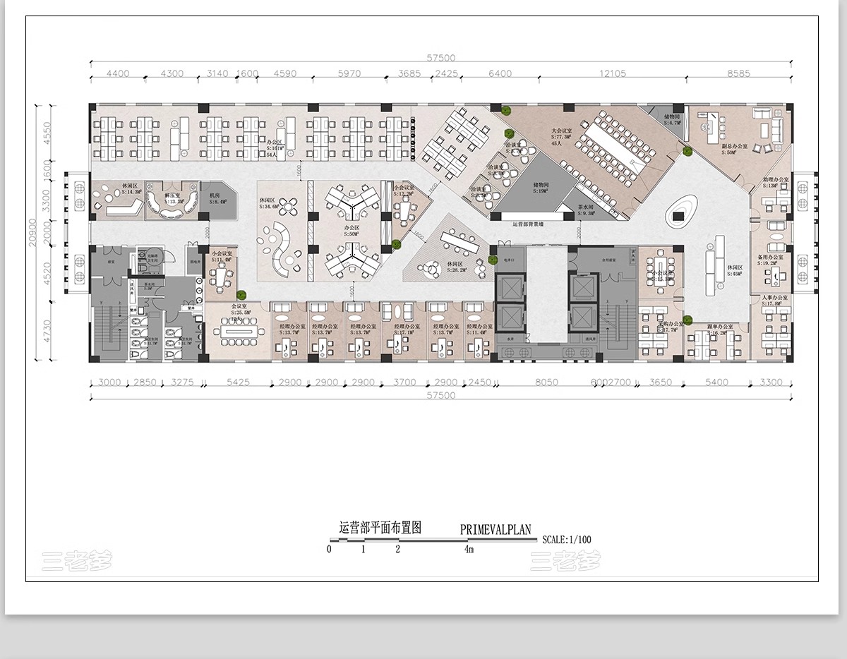 图片[15]-办公室CAD平面布局图工装家具办公空间室内设计方案施工图纸图库-大怪兽分享