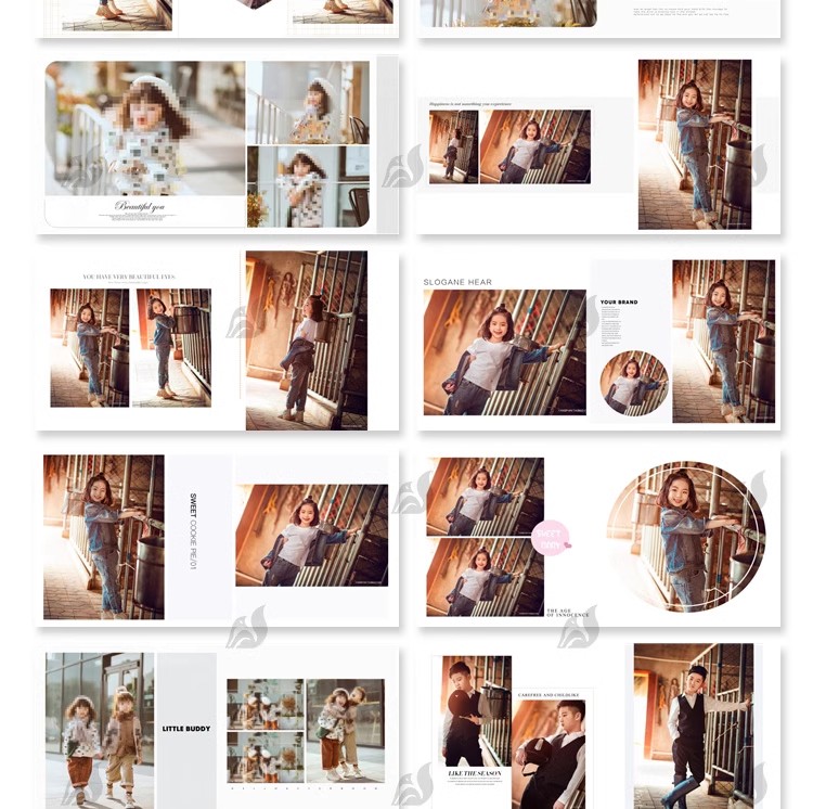 图片[6]-时尚个性宝宝儿童写真照方版相册N8影楼设计搭配排版psd素材模板-大怪兽分享