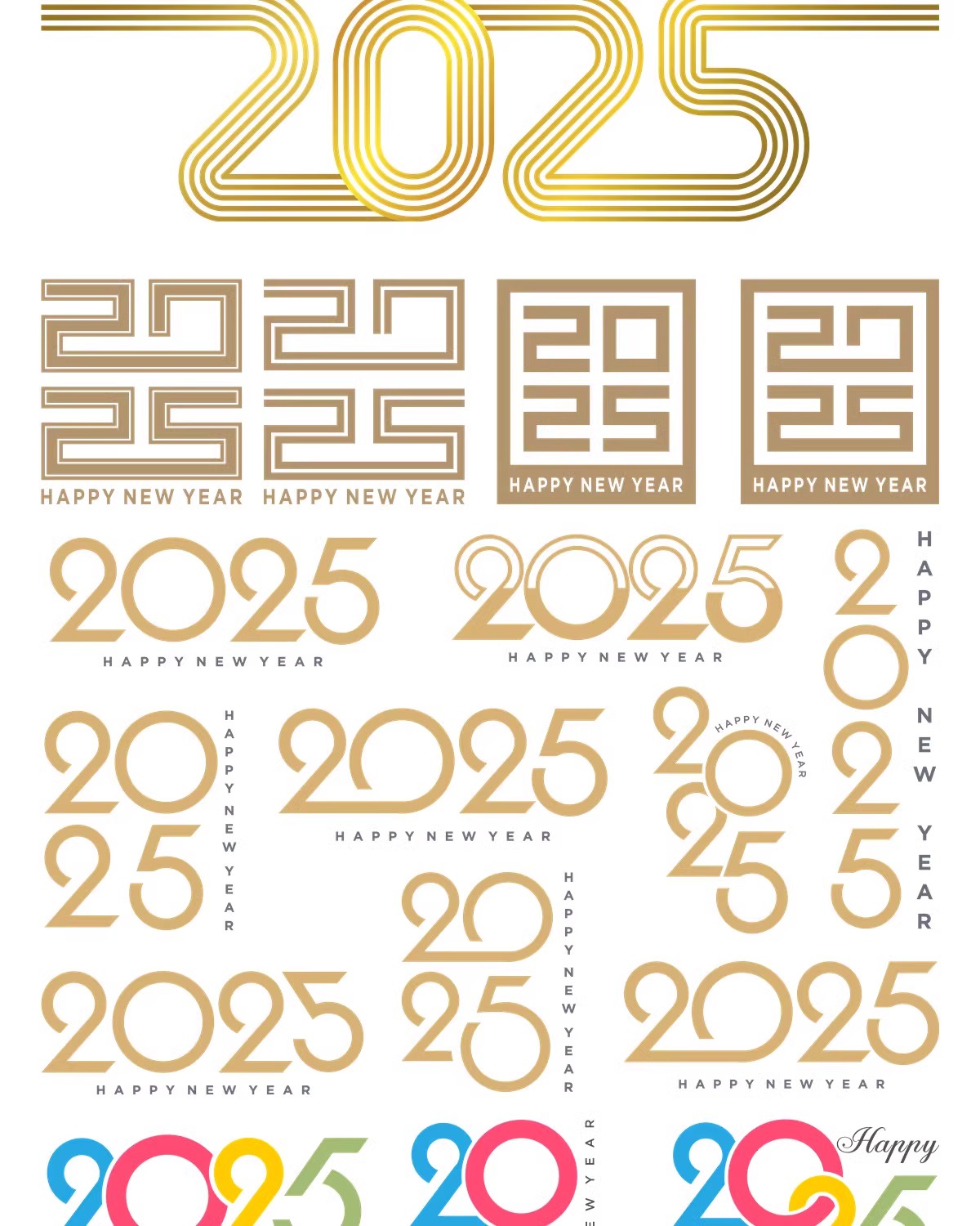 图片[6]-2025艺术字蛇年新年数字设计创意简约字体png免抠图标ai矢量素材-大怪兽分享