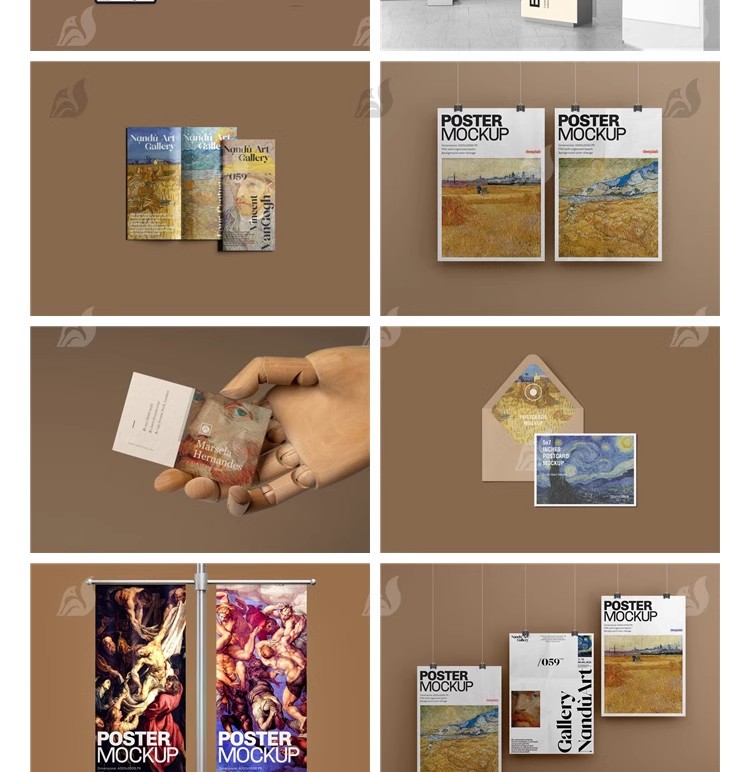图片[6]-美术馆艺术展览博物馆品牌VI文创样机毕设提案海报PSD设计素材ps-大怪兽分享
