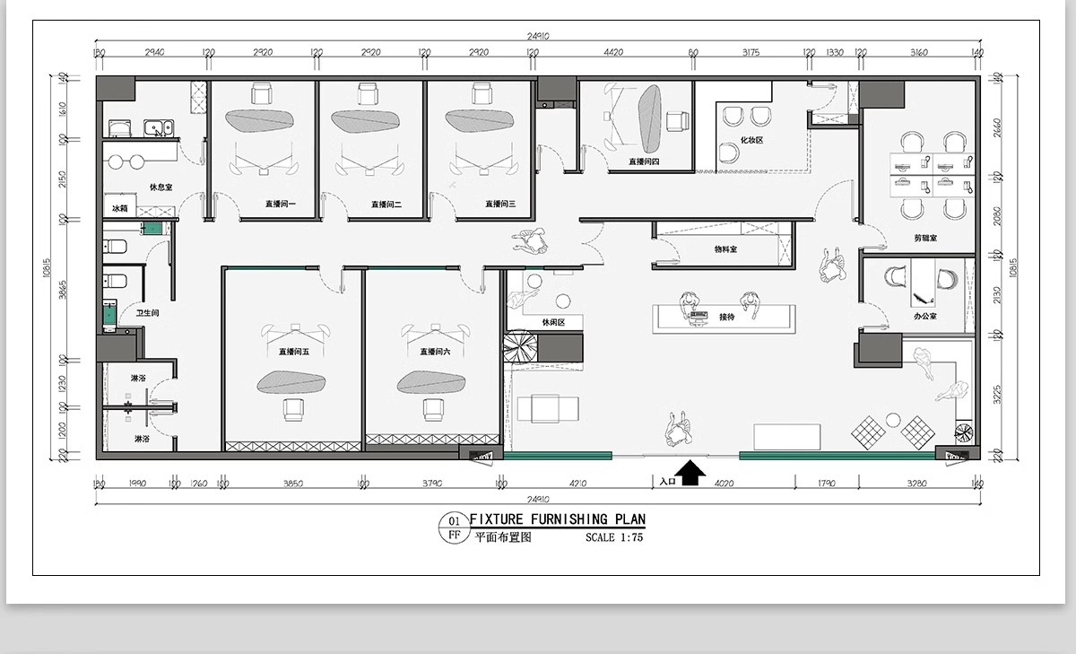 图片[21]-办公室CAD平面布局图工装家具办公空间室内设计方案施工图纸图库-大怪兽分享