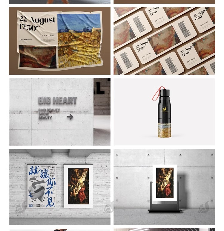 图片[8]-美术馆艺术展览博物馆品牌VI文创样机毕设提案海报PSD设计素材ps-大怪兽分享