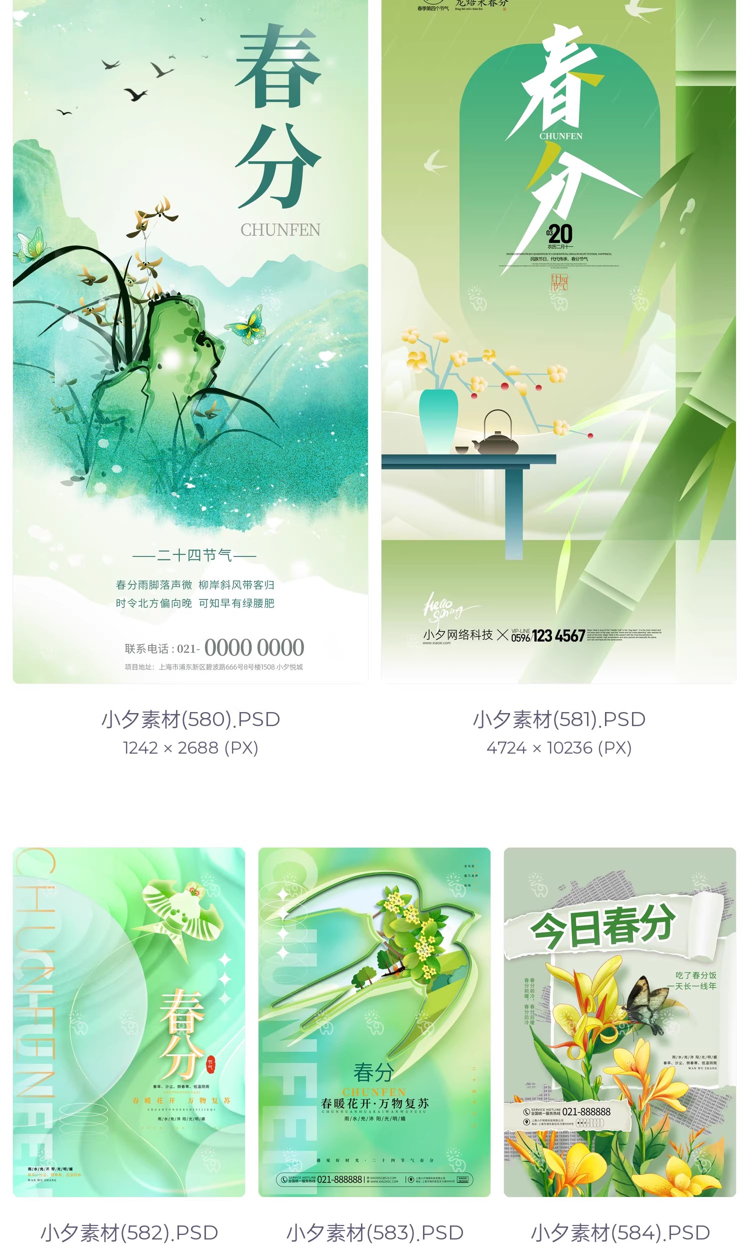图片[23]-中国风24二十四节气春分传统节日宣传插画海报模板PSD设计素材-大怪兽分享