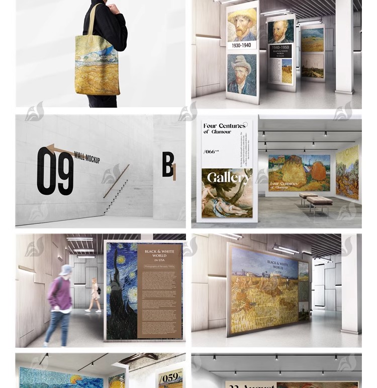 图片[9]-美术馆艺术展览博物馆品牌VI文创样机毕设提案海报PSD设计素材ps-大怪兽分享