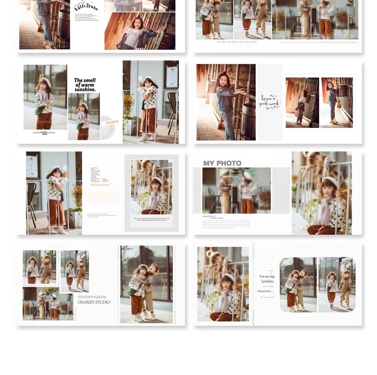 图片[11]-时尚个性宝宝儿童写真照方版相册N8影楼设计搭配排版psd素材模板-大怪兽分享