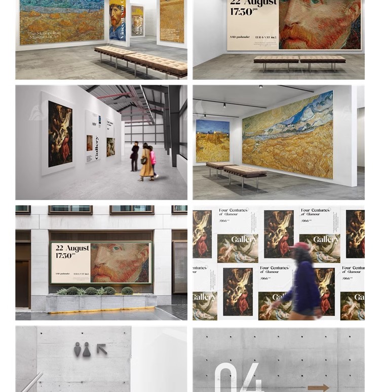 图片[10]-美术馆艺术展览博物馆品牌VI文创样机毕设提案海报PSD设计素材ps-大怪兽分享