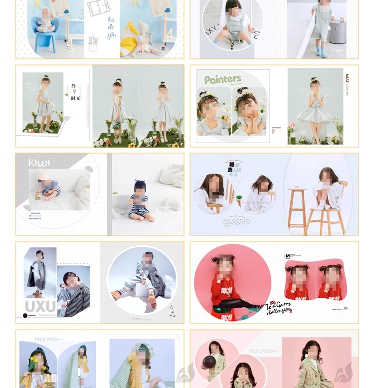 图片[12]-简约清新儿童亲子写真艺术影楼照片方册相册照片排版psd设计素材-大怪兽分享