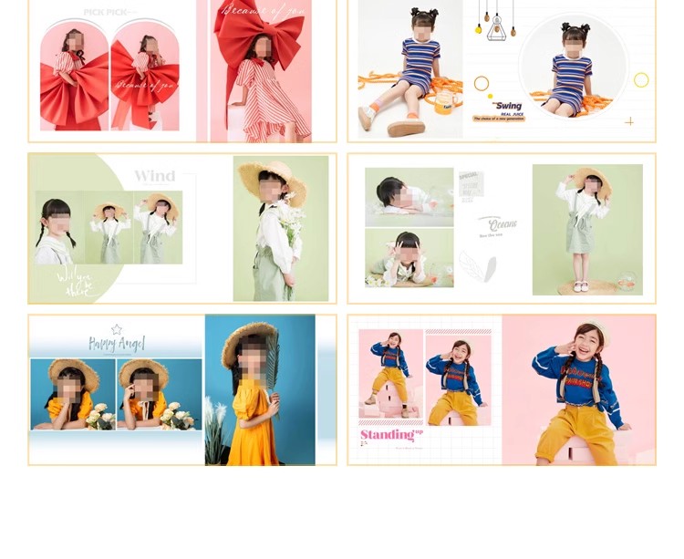 图片[14]-简约清新儿童亲子写真艺术影楼照片方册相册照片排版psd设计素材-大怪兽分享