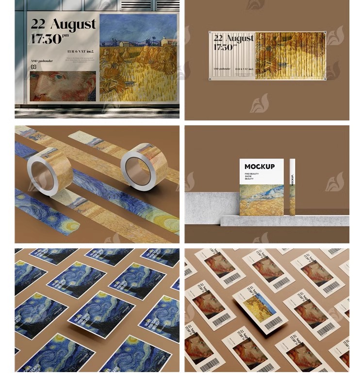 图片[13]-美术馆艺术展览博物馆品牌VI文创样机毕设提案海报PSD设计素材ps-大怪兽分享