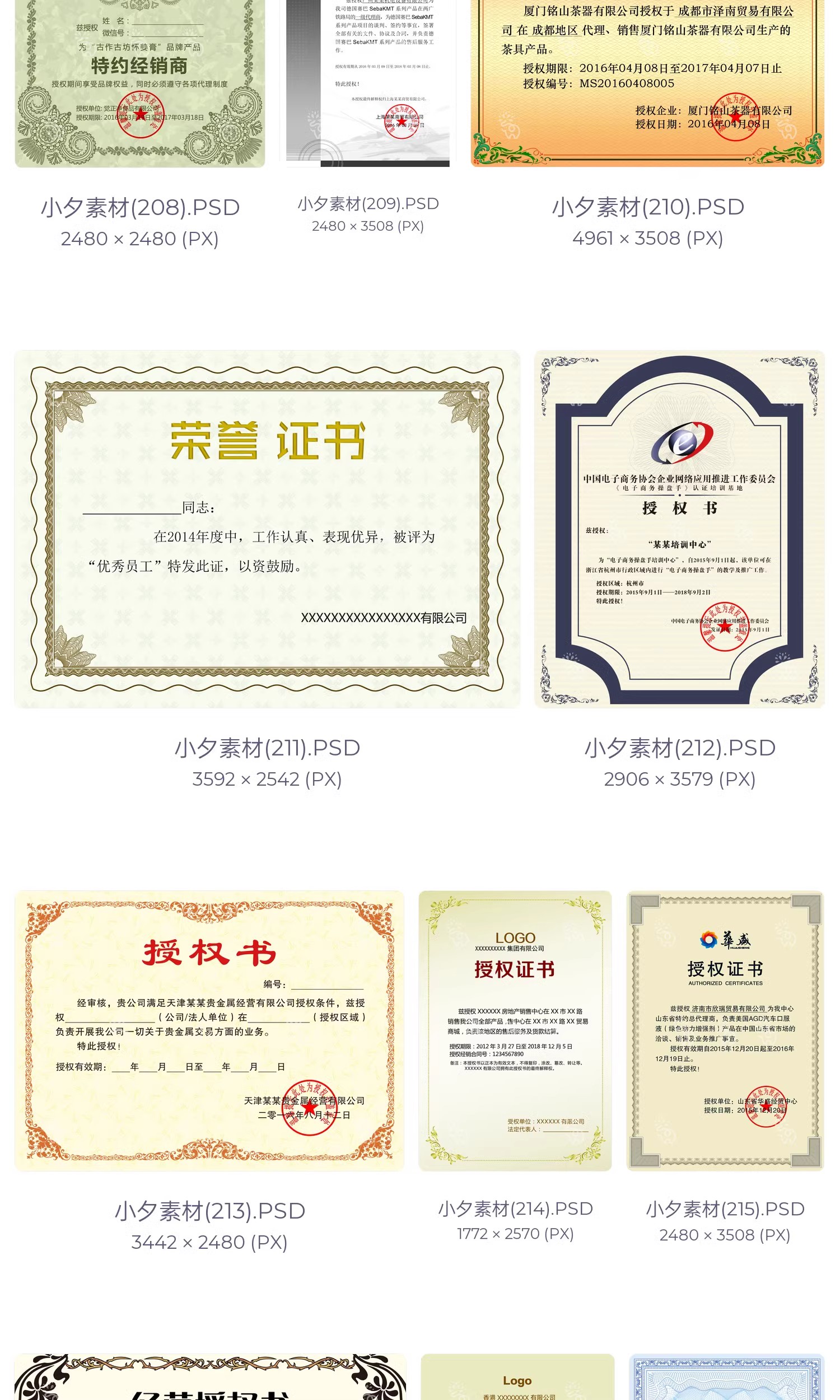 图片[29]-公司企业代理授权资质证书网络电子模板图PSD制作设计源文件素材-大怪兽分享