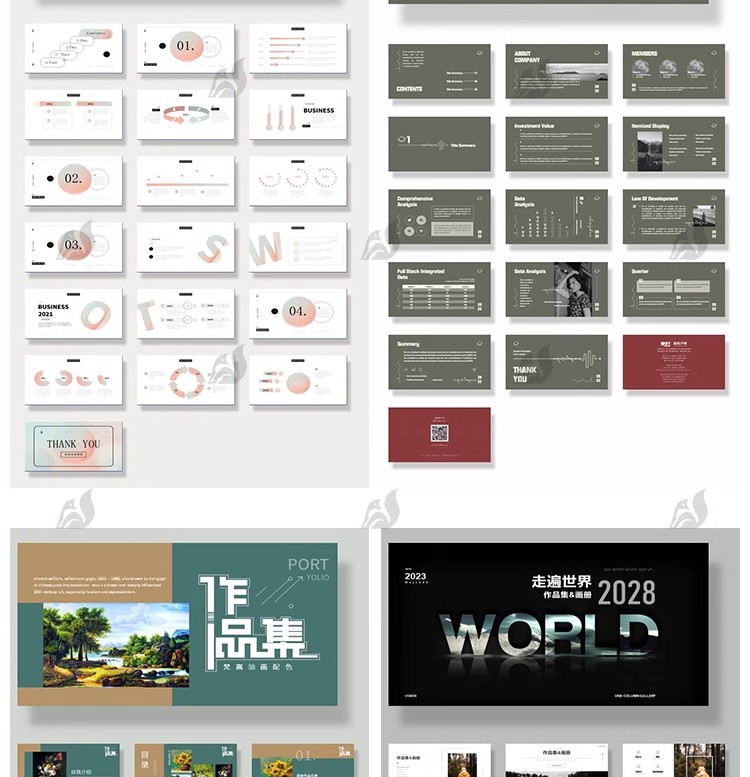 图片[19]-极简创意毕业答辩作品集工作总结汇报活动策划简约PPT模板wps编辑-大怪兽分享