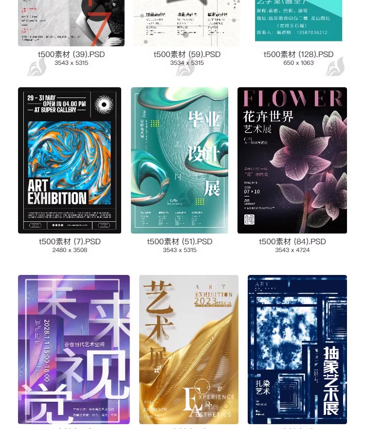 图片[21]-艺术展毕业展设计周画展摄影活动插画PSD海报源文件ai视觉模板-大怪兽分享