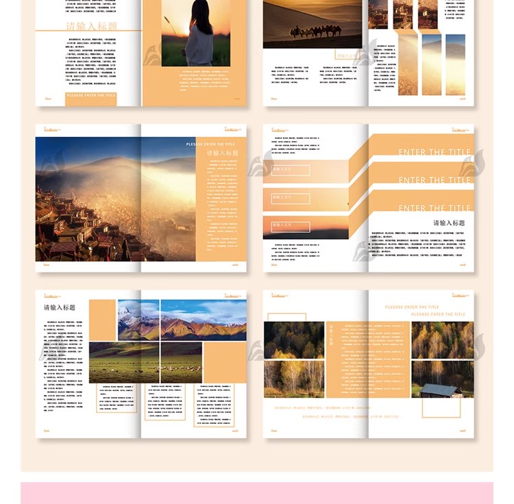 图片[25]-小清新文艺写真集婚礼相册新杂志排版AI矢量画册设计PSD素材模板-大怪兽分享