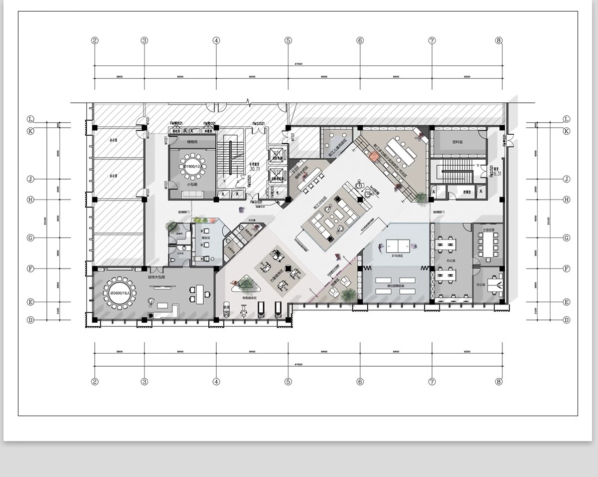 图片[42]-办公室CAD平面布局图工装家具办公空间室内设计方案施工图纸图库-大怪兽分享