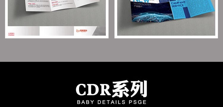 图片[31]-2023三折页模板素材 DM宣传册单创意企业PSD排版设计AI源文件CDR-大怪兽分享