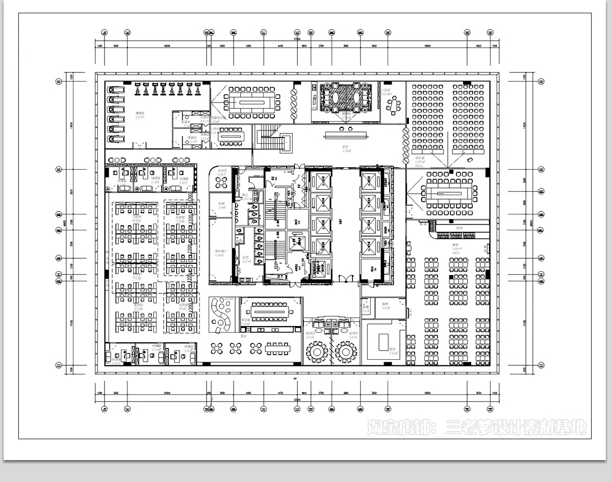 图片[50]-办公室CAD平面布局图工装家具办公空间室内设计方案施工图纸图库-大怪兽分享