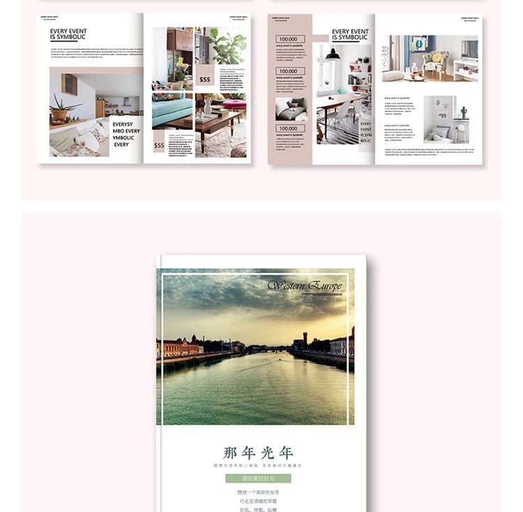 图片[45]-小清新文艺写真集婚礼相册新杂志排版AI矢量画册设计PSD素材模板-大怪兽分享