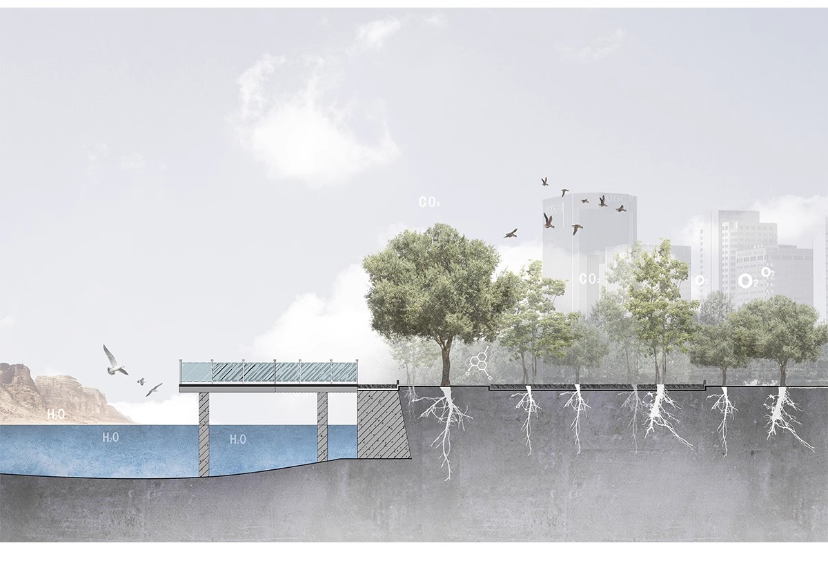 景观ps分析图素材竞赛风海绵城市公园街道驳岸PSD分层剖面图立面-大怪兽分享