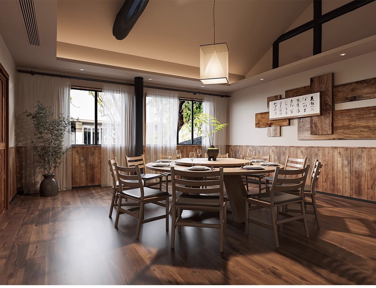 草图大师 新中式餐厅包厢 酒店包厢 包间包房餐馆餐饮空间 SU模型-大怪兽分享