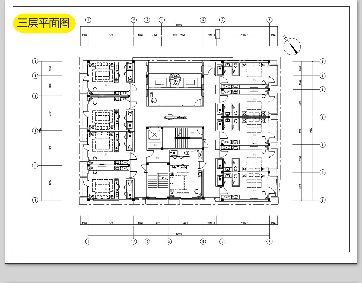 民宿酒店建筑CAD施工图 总平面布局图立面乡村客栈设计图纸效果图-大怪兽分享