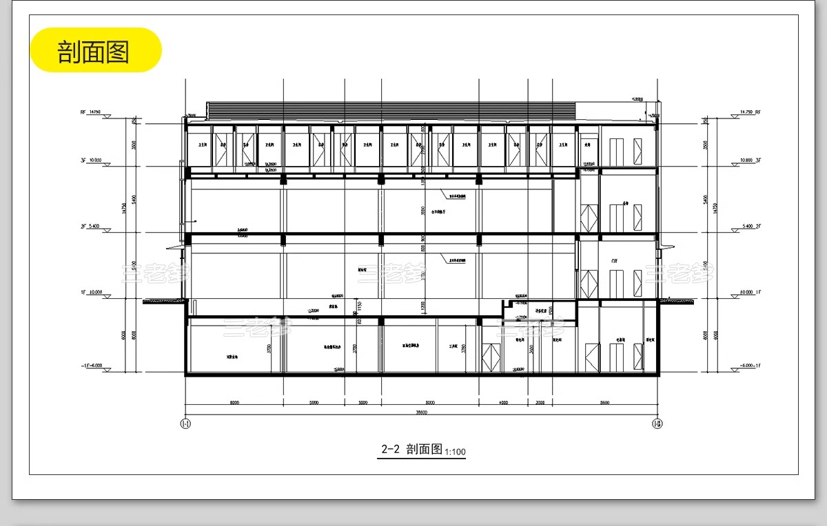民宿酒店建筑CAD施工图 总平面布局图立面乡村客栈设计图纸效果图-大怪兽分享