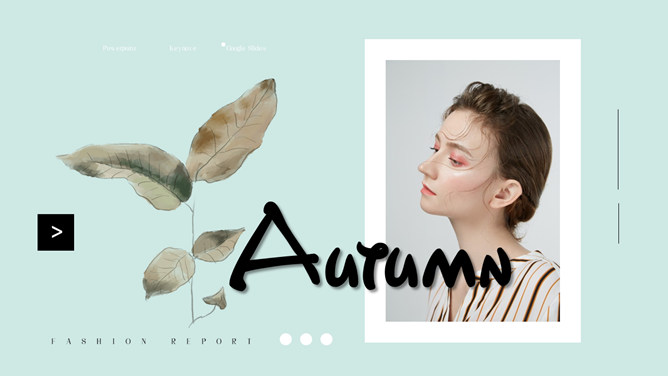 时尚简约淡雅欧美风PPT模板-大怪兽分享