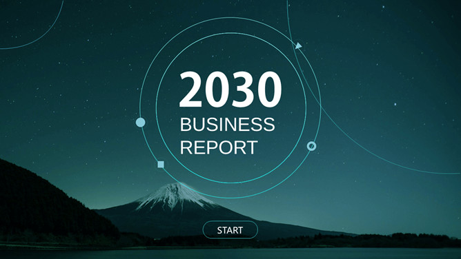 极简星空背景IOS风PPT模板-大怪兽分享