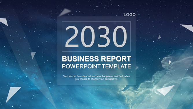 星空背景IOS风动态PPT模板-大怪兽分享