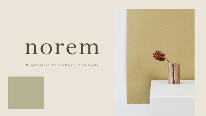 莫兰迪色时尚图文杂志风PPT模板-大怪兽分享