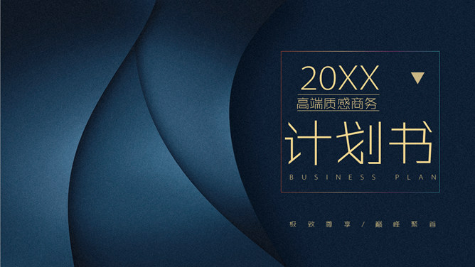 高端质感时尚商务计划书PPT模板-大怪兽分享