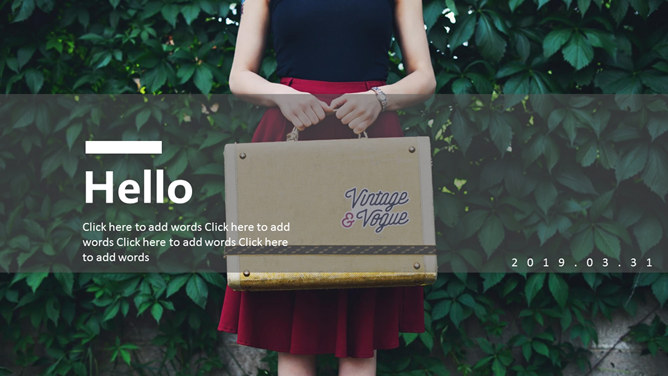 欧美风文艺范图文排版PPT模板-大怪兽分享