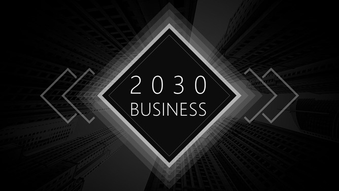 极简黑色商务汇报PPT模板-大怪兽分享