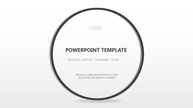 创意连续变化圆圈PPT模板-大怪兽分享