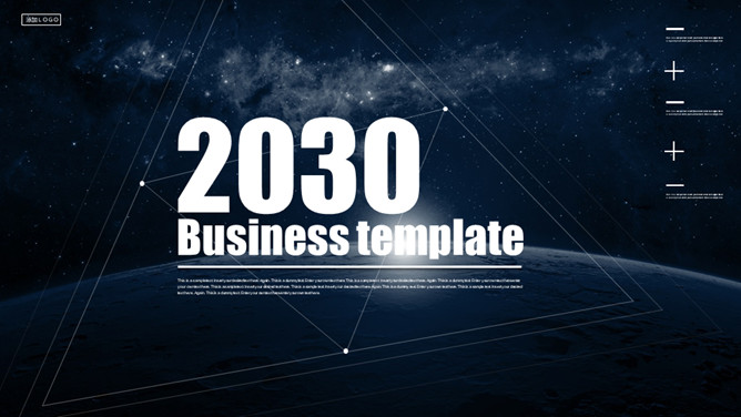 炫酷动态科幻宇宙星球PPT模板-大怪兽分享