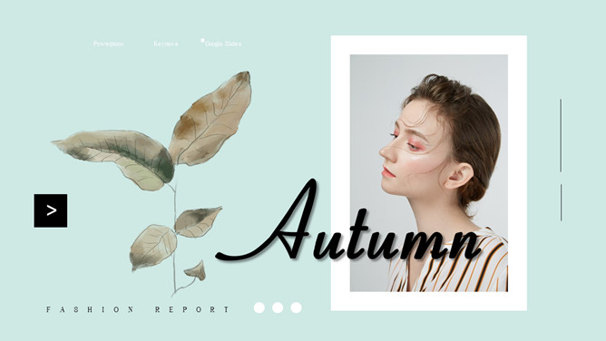 清新薄荷绿杂志风PPT模板-大怪兽分享