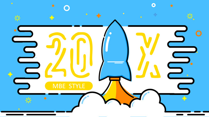 创意可爱MBE风格PPT模板-大怪兽分享