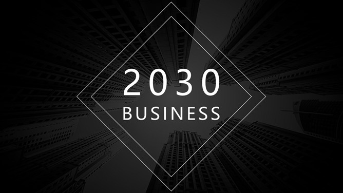 个性素雅黑灰商务PPT模板-大怪兽分享