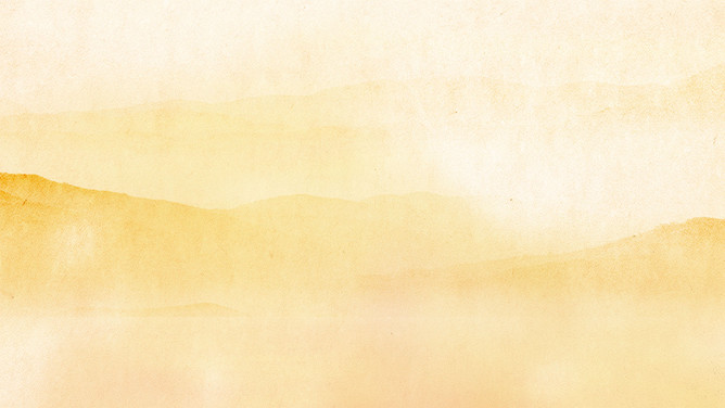 泛黄云雾远山中国风PPT背景-大怪兽分享