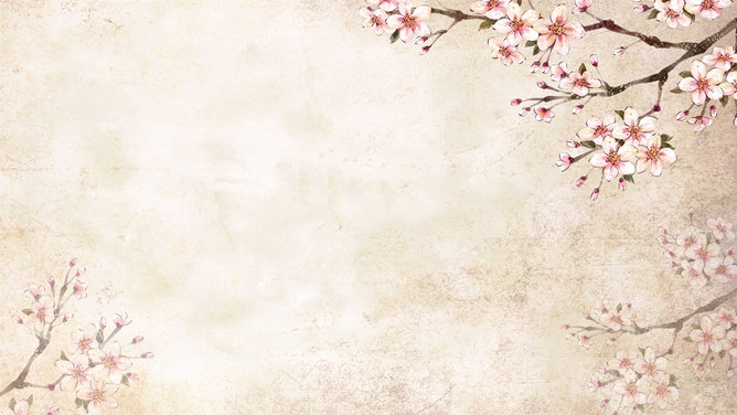 复古花朵花卉PPT背景图片-大怪兽分享