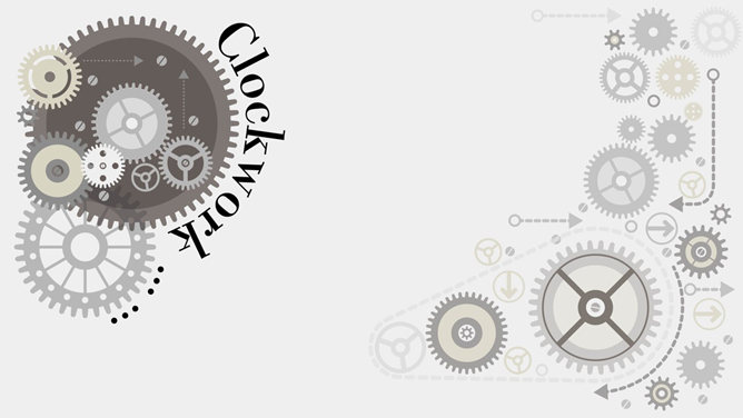 艺术齿轮组合PPT背景图片-大怪兽分享