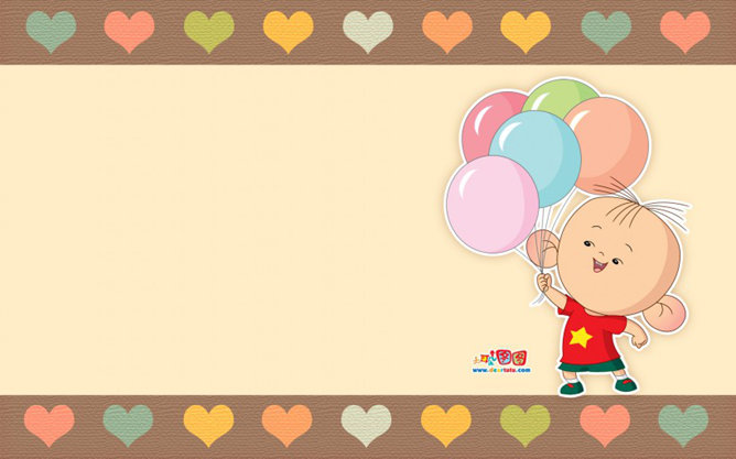 大耳朵图图PPT背景图片-大怪兽分享