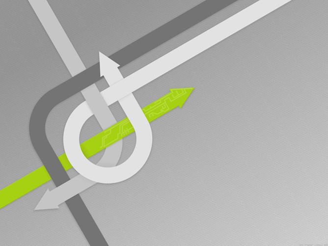 交叉箭头幻灯片背景图片-大怪兽分享